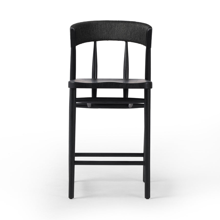 Buxton Black Rush Bar + Counter Stool