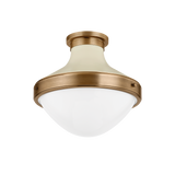 Maxton Flush Mount - Patina Brass And Soft Sand | ready to ship!