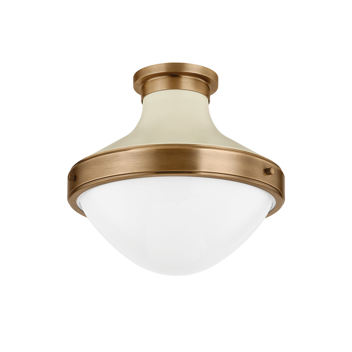 Maxton Flush Mount - Patina Brass And Soft Sand | ready to ship!
