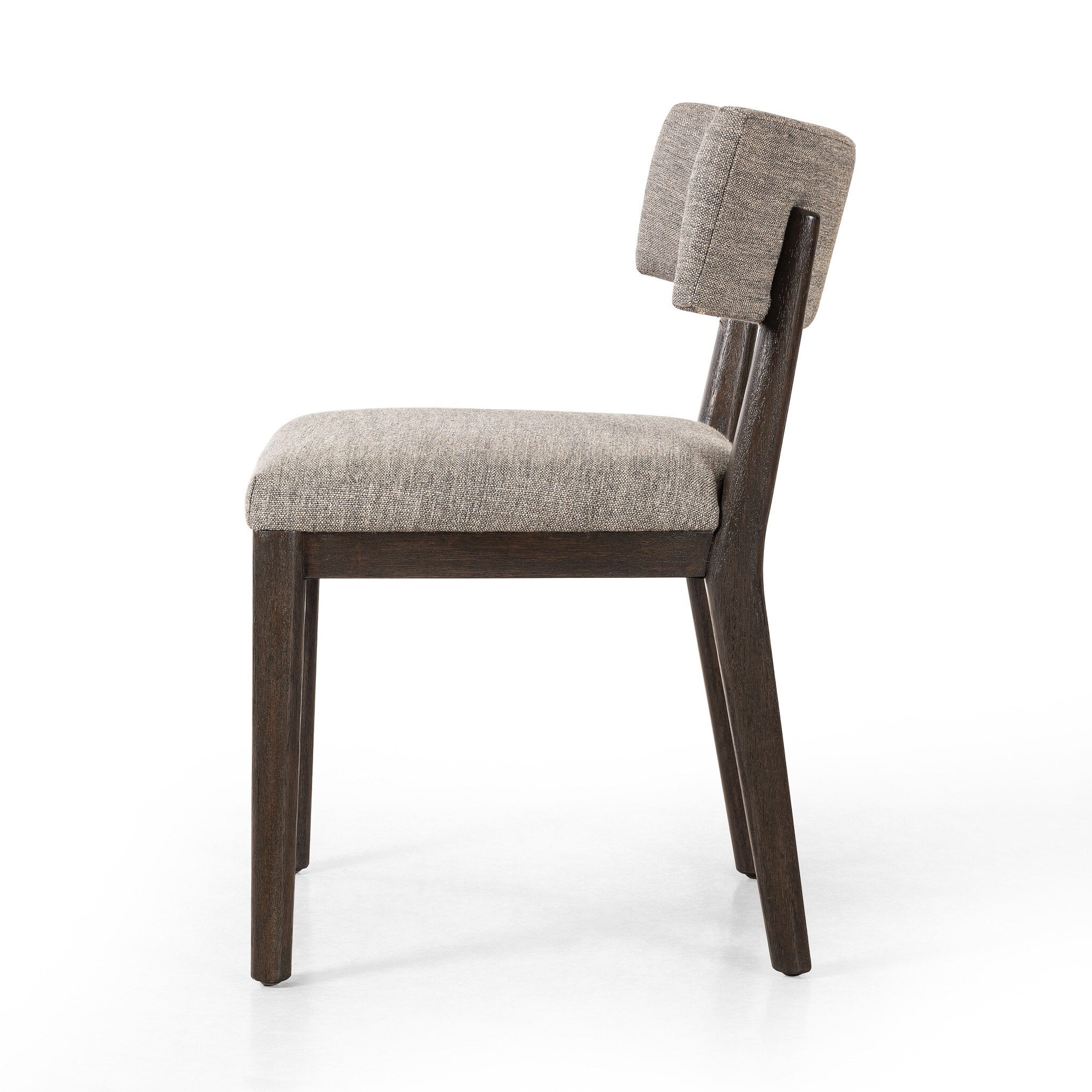 Featuring Cardell Alcala Nickel Dining Chair by Four Hands at Amethyst Home. Burnt parawood forms a curved barrel back for a shapely take on everyday dining, with textural fabric that moves between styles with ease.Overall Dimensions: 24.00"w x 22.50"d x 32.50"hWeight : 16.53 lbsMaterials : 70% Polyester, 20% Viscose (Rayon), 10% Flax/Linen, Solid Parawood, Poplar Plywood. Amethyst Home provides interior design, new construction, custom furniture, and area rugs in the Boston metro area