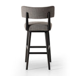 Featuring Cardell Alcala Nickel Swivel Bar + Counter Stool by Four Hands at Amethyst Home. Natural solid parawood forms a curved barrel back on this everyday dining stool featuring a memory swivel. Plush cushioned seat and back are upholstered in a performance fabric. High-performance fabrics are specially created to withstand spills, stains, high traffic and wear, ensuring long-term . Amethyst Home provides interior design, new construction, custom furniture, and area rugs in the Omaha metro area