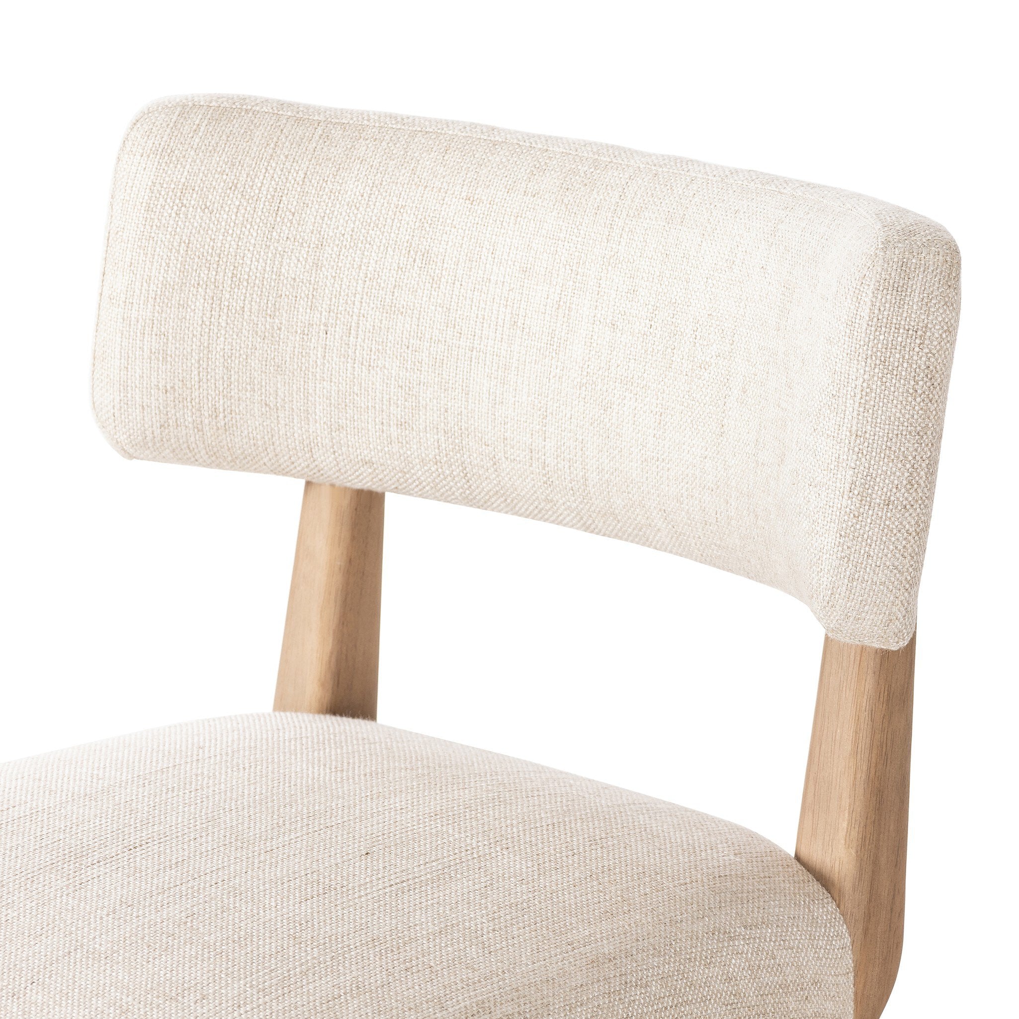 Featuring Cardell Essence Natural Swivel Bar + Counter Stool by Four Hands at Amethyst Home. Natural solid parawood forms a curved barrel back on this everyday dining stool featuring a memory swivel. Plush cushioned seat and back are upholstered in a textural woven fabric.BarOverall Dimensions: 21.50"w x 22.25"d x 42.50"hWeight: 24.25 lbsCounterOverall Dimensions: 21.50"w x 22.25. Amethyst Home provides interior design, new construction, custom furniture, and area rugs in the Alpharetta metro area