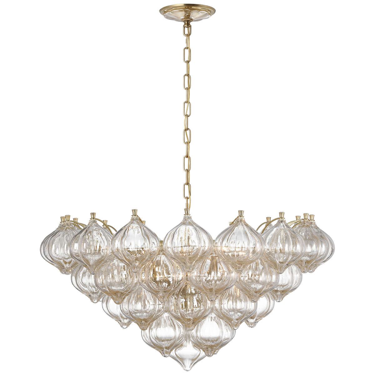 Caselli 36" Basket Chandelier Hand-Rubbed Antique Brass | shipping 11/20/2025