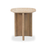 Christopher End Table - Taupe Travertine | shipping 10/25/2026
