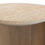 Christopher End Table - Taupe Travertine | shipping 10/25/2026