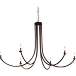 Add unique and modern lighting to a room with this Ramo Chandelier from Cisco Brothers. The curved arms add beautiful sight lines to the fixture and plenty of light.  Overall: 60”dia. 30.5"h Chain Length: 3' Canopy: 6"dia