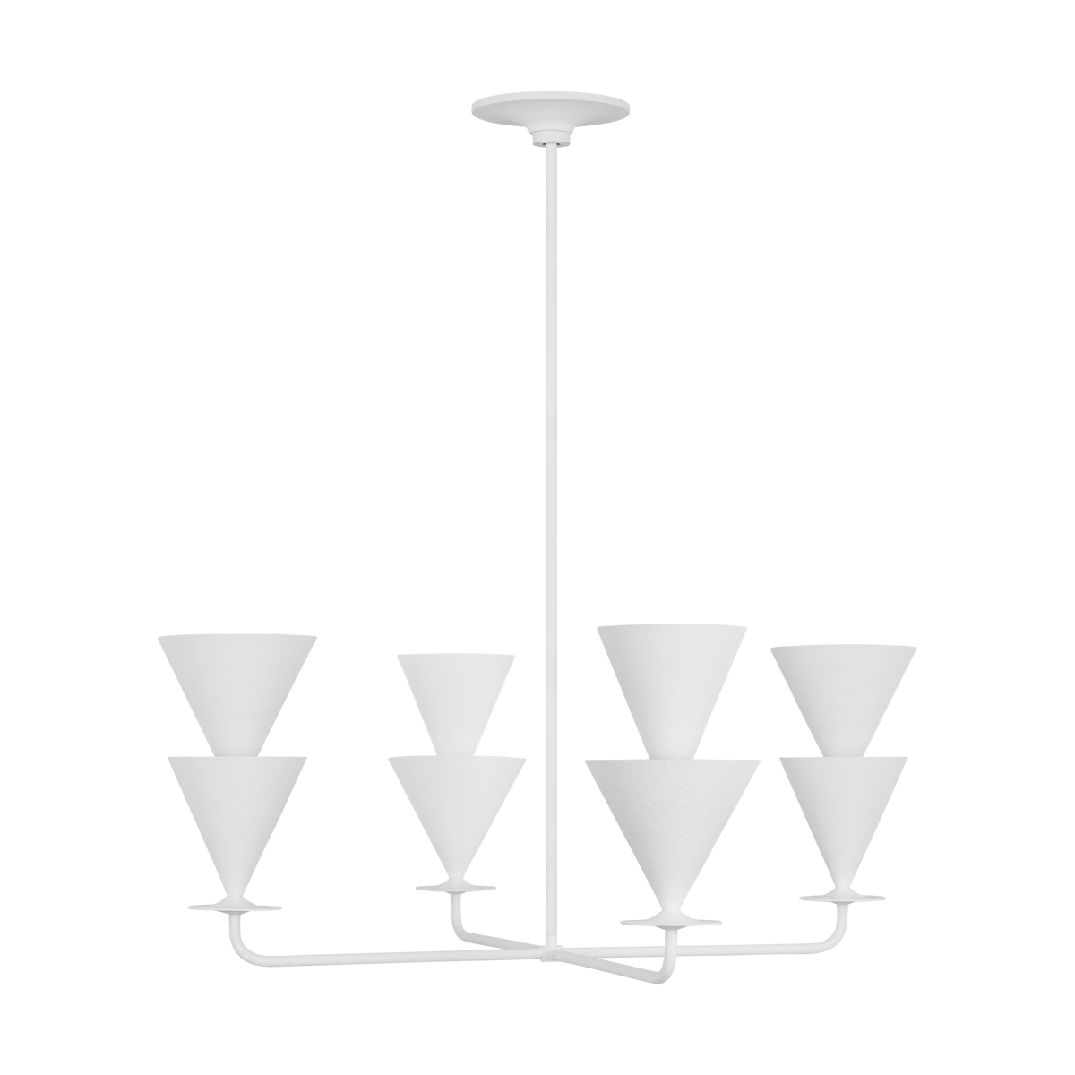 Cornet Large Chandelier Cast Plaster | shipping 08/18/2025