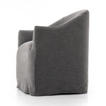 Featuring Cove Bergamo Charcoal Dining Chair With Casters by Four Hands at Amethyst Home. Upgrade your dining experience with the Cove Bergamo Charcoal Dining Chair. With its sleek design and casters, this chair combines style and convenience for your dining room. Crafted with expert precision, this chair provides optimal support and comfort for every meal. Elevate your dining space w. Amethyst Home provides interior design, new construction, custom furniture, and area rugs in the Tampa metro area