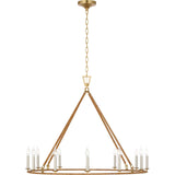 Darlana Extra Large Wrapped Chandelier - Gild and Natural Rattan | please contact us for availability!