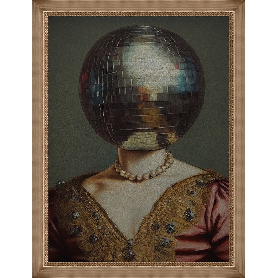 Disco Head Queen - Altered Collage Art Art