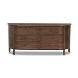 Divion 6 Drawer Dresser - Warm Brown Mango | shipping 11/10/2026