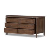 Divion 6 Drawer Dresser - Warm Brown Mango | shipping 11/10/2026