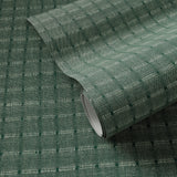 Dobby Grasscloth Wallpaper by FH Art Studio - Verdigris