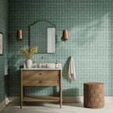 Dobby Grasscloth Wallpaper by FH Art Studio - Verdigris