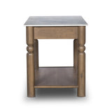 Featuring Dothan White Marble Kitchen Island by Four Hands at Amethyst Home. Antique turn shape-inspired with a fresh geometric twist. Finished in toasted oak and paired with white marble, it offers functionality with three drawers on each side, plus a spacious bottom shelf for bonus storage.Overall Dimensions: 58.00"w x 31.00"d x 36.00"hWeight : 322.76 lbsMaterials : Solid Marble, S. Amethyst Home provides interior design, new construction, custom furniture, and area rugs in the Austin metro area