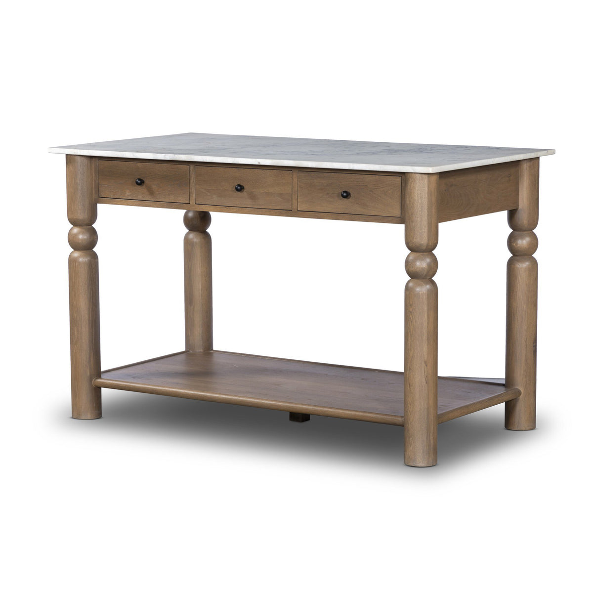 Dothan White Marble Kitchen Island | ready to ship!