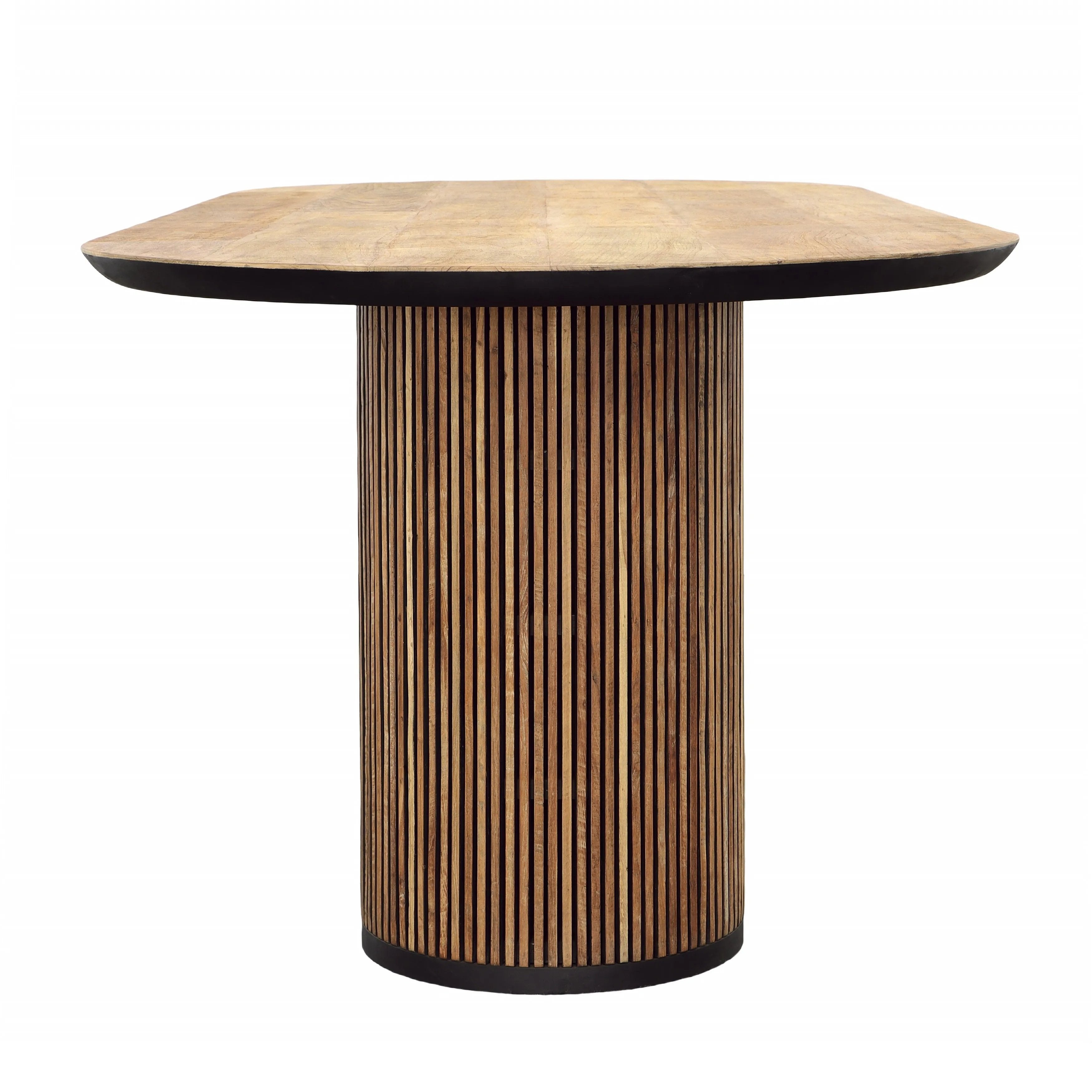 Featuring Dabney Dining Table by Dovetail at Amethyst Home. Depth : 39.5 inFinish : Natural Wood Wash and BlackHeight : 30.5 inMaterial : Teak WoodVolume : 68.5 cu ftWeight : 225 lbsWidth : 98.5 in. Amethyst Home provides interior design, new home construction design consulting, vintage area rugs, and lighting in the Laguna Beach metro area.
