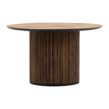 Featuring Dabney Round Dining Table by Dovetail at Amethyst Home. This Dabney Round Dining Table is a perfect addition to any dining space. Crafted with expert precision and attention to detail, this dining table boasts timeless elegance and functionality. Made from high-quality materials, it offers a sturdy and durable surface, making it a must-have for . Amethyst Home provides interior design, new home construction design consulting, vintage area rugs, and lighting in the Los Angeles metro area.