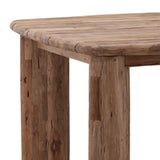 These teak tables are designed for outdoor use, but to preserve their longevity and maintain their appearance, we recommend minimizing exposure to rain and moisture. Prolonged exposure to water can affect the wood's natural finish and may lead to discoloration or surface damage. For best results, cover or store the tables during inclement weather. Amethyst Home provides interior design, new home construction design consulting, vintage area rugs, and lighting in the San Diego metro area.
