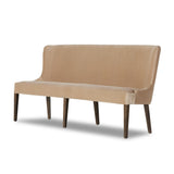 Featuring Edward Surrey Taupe Dining Bench by Four Hands at Amethyst Home. Velvety taupe upholstery pairs with solid parawood legs for an updated take on classic Italian design.Overall Dimensions: 78.00"w x 27.25"d x 38.00"hWeight : 70.11 lbsMaterials : 76.8% Cotton, 23.2% Polyester, Solid Nettlewood, 100% Polyester. Amethyst Home provides interior design, new construction, custom furniture, and area rugs in the Monterey metro area