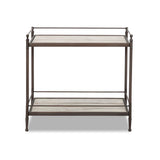Eisen Nightstand - Striated Marble