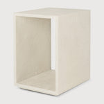 Featuring Elements Microcement Bedside Table by Ethnicraft at Amethyst Home. Elegant simplicity forms the basis of the Elements collection. Seamless and softened forms blend perfectly with textural character at the expert hands of artisans. Each piece offers a slightly unique identity with a high-performing, fine, earthy stone finish. Elements make a durable and stylish addition t. Amethyst Home provides interior design, new construction, custom furniture, and area rugs in the Calabasas metro area