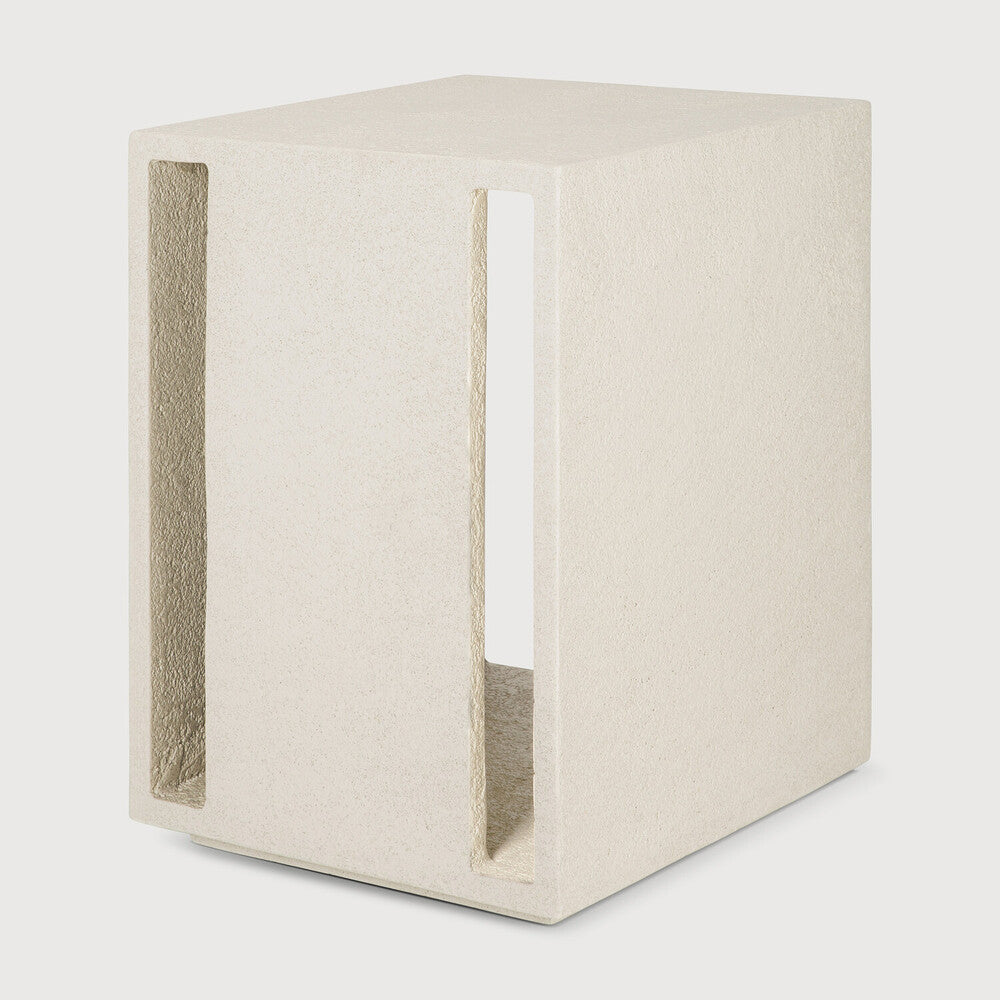 Featuring Elements Microcement Bedside Table by Ethnicraft at Amethyst Home. Elegant simplicity forms the basis of the Elements collection. Seamless and softened forms blend perfectly with textural character at the expert hands of artisans. Each piece offers a slightly unique identity with a high-performing, fine, earthy stone finish. Elements make a durable and stylish addit. Amethyst Home provides interior design, new construction, custom furniture, and area rugs in the Salt Lake City metro area