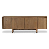 Elle 4 Door Media Console - Tawny Oak Veneer