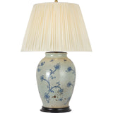 Emory 30" Table Lamp - Antique Blue and White | shipping 01/09/2027