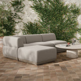 Evander Outdoor Ottoman Piece - Ramiro Ecru