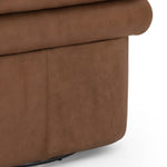 Featuring Evie Palermo Cognac Swivel Chair by Four Hands at Amethyst Home. Atop a 360-degree swivel, cleanly shaped seating is upholstered in cognac-colored top-grain leather.Overall Dimensions: 32.25"w x 30.00"d x 26.75"hWeight : 87.08 lbsMaterials : Top Grain Leather, Poplar Plywood, 100% Polyester. Amethyst Home provides interior design, new construction, custom furniture, and area rugs in the Austin metro area