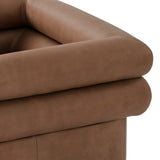 Featuring Evie Palermo Cognac Swivel Chair by Four Hands at Amethyst Home. Atop a 360-degree swivel, cleanly shaped seating is upholstered in cognac-colored top-grain leather.Overall Dimensions: 32.25"w x 30.00"d x 26.75"hWeight : 87.08 lbsMaterials : Top Grain Leather, Poplar Plywood, 100% Polyester. Amethyst Home provides interior design, new construction, custom furniture, and area rugs in the Charlotte metro area