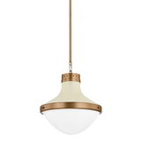 Maxton Pendant - Patina Brass And Soft Sand | ready to ship!