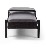 Featuring Fawkes Sonoma Black Bench by Four Hands at Amethyst Home. A uniquely modern statement piece inspired by the functional mid-century–style telephone bench, top-grain leather seating features a sliding tray of solid beechwood – the perfect place for a favorite book or cocktail. Great in the entryway or living room.Overall Dimensions: 78.75"w x 28.00"d x 20.00"hWeight : 59.. Amethyst Home provides interior design, new construction, custom furniture, and area rugs in the Alpharetta metro area