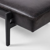 Featuring Fawkes Sonoma Black Bench by Four Hands at Amethyst Home. A uniquely modern statement piece inspired by the functional mid-century–style telephone bench, top-grain leather seating features a sliding tray of solid beechwood – the perfect place for a favorite book or cocktail. Great in the entryway or living room.Overall Dimensions: 78.75"w x 28.00"d x 20.00"hWeight : 59.7. Amethyst Home provides interior design, new construction, custom furniture, and area rugs in the Calabasas metro area