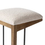 Featuring Finn Somerton Ash Bar + Counter Stool by Four Hands at Amethyst Home. A stunner from every angle, this architecturally inspired counter stool features an angular base crafted from solid ash with two iron rods for added support and visual interest. Seat is upholstered in a linen/cotton/poly blend performance fabric with subtle texture throughout. Performance fabrics are speci. Amethyst Home provides interior design, new construction, custom furniture, and area rugs in the Tampa metro area