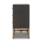 Featuring Fiona Russet Mahogany 6 Drawer Dresser by Four Hands at Amethyst Home. Woven black raffia offers a texture-driven take on bedroom storage. Antique brass-finished iron hardware adorns six spacious drawers, all supported by a solid mahogany base.Overall Dimensions: 62.00"w x 17.00"d x 34.00"hWeight : 181.22 lbsMaterials : Solid Mahogany, Sugar Palm, Iron. Amethyst Home provides interior design, new construction, custom furniture, and area rugs in the Tampa metro area