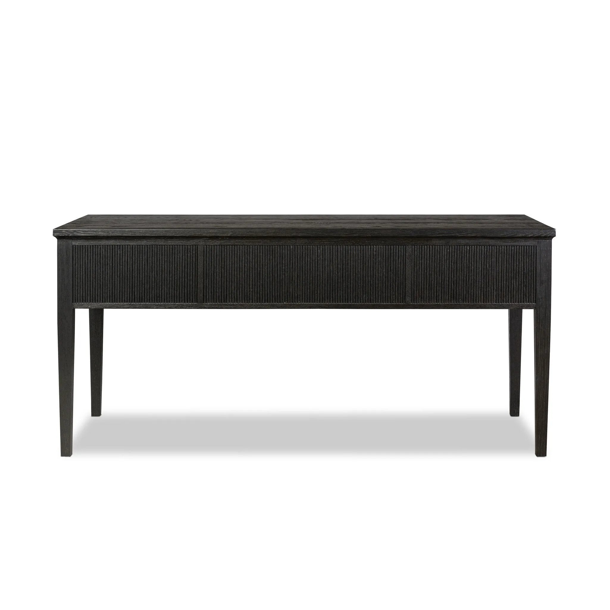 As lovers of luxe style at Amethyst, we love the nature inspired Bush Desk - Distressed Black Oak. This item pairs well with other brands such as Loloi Rugs and is perfect for eclectic homes Amethyst Home provides interior design, new home construction design consulting, vintage area rugs, and lighting in the Austin metro area.