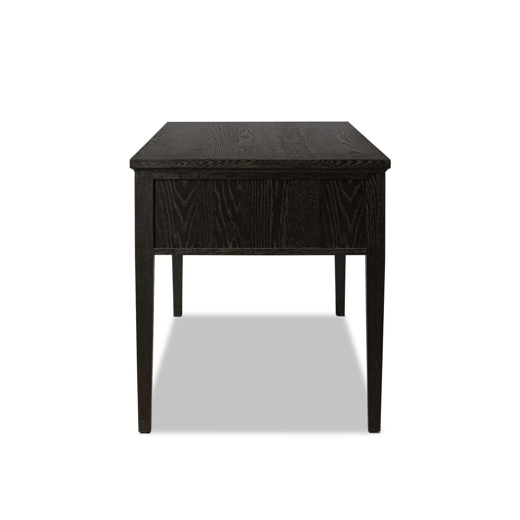 As lovers of luxe style at Amethyst, we love the nature inspired Bush Desk - Distressed Black Oak. This item pairs well with other brands such as Loloi Rugs and is perfect for eclectic homes Amethyst Home provides interior design, new home construction design consulting, vintage area rugs, and lighting in the Winter Garden metro area.