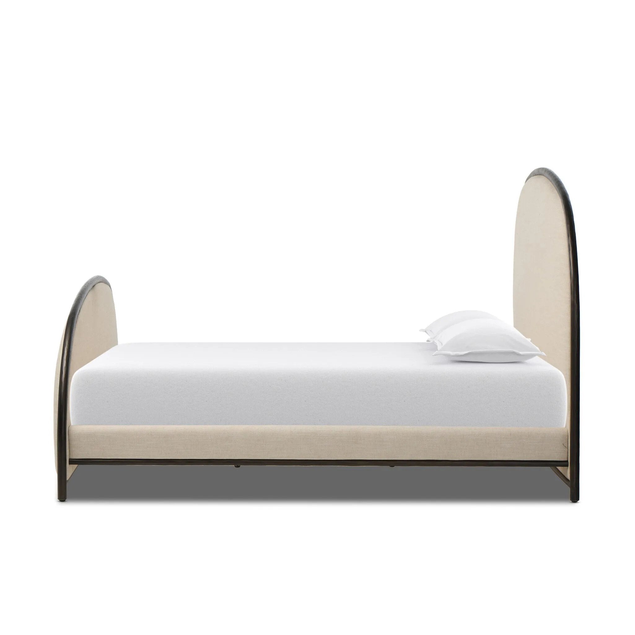 As lovers of wabi sabi materials at Amethyst, we love the optimistic inspired Lamont Bed - Savoy Parchment. This item pairs well with other brands such as Four Hands and is perfect for wabi sabi homes Amethyst Home provides interior design, new home construction design consulting, vintage area rugs, and lighting in the Boston metro area.