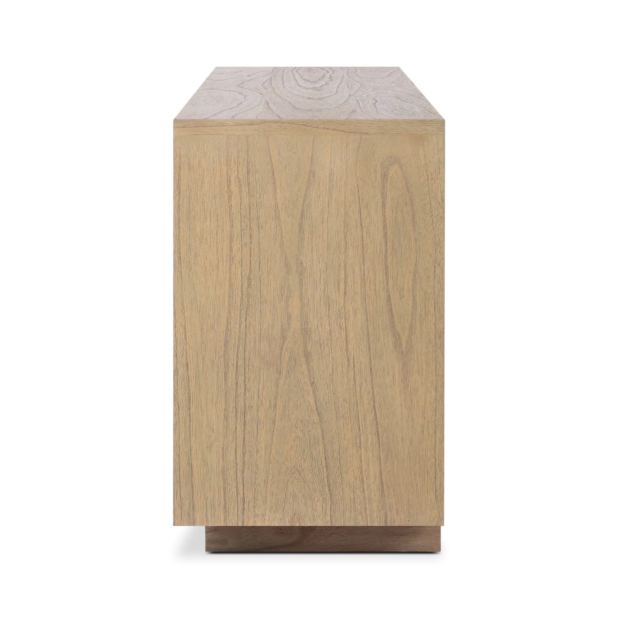 As enthusiasts of organic modern design at Amethyst, we love the optimistic inspired Macklin Sideboard - Sandy Mindi Veneer. This item pairs well with other brands such as Loloi Rugs and is perfect for loft homes Amethyst Home provides interior design, new home construction design consulting, vintage area rugs, and lighting in the Boston metro area.