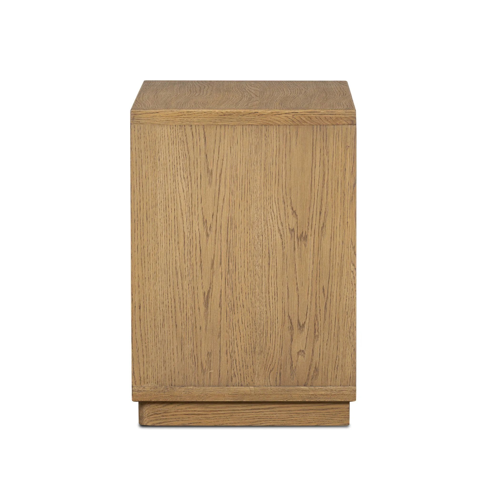 As fans of wabi sabi style at Amethyst, we love the warm modern inspired Wilmina Nightstand - Amber Oak Thin Veneer. This item pairs well with other brands such as Ethnicraft and is perfect for eclectic homes Amethyst Home provides interior design, new home construction design consulting, vintage area rugs, and lighting in the Alpharetta metro area.