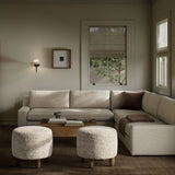 As lovers of organic modern materials at Amethyst, we love the designer inspired Yelena 3-Piece Sectional - Savoy Parchment. This item pairs well with other brands such as Loloi Rugs and is perfect for minimalist homes Amethyst Home provides interior design, new home construction design consulting, vintage area rugs, and lighting in the Nashville metro area.