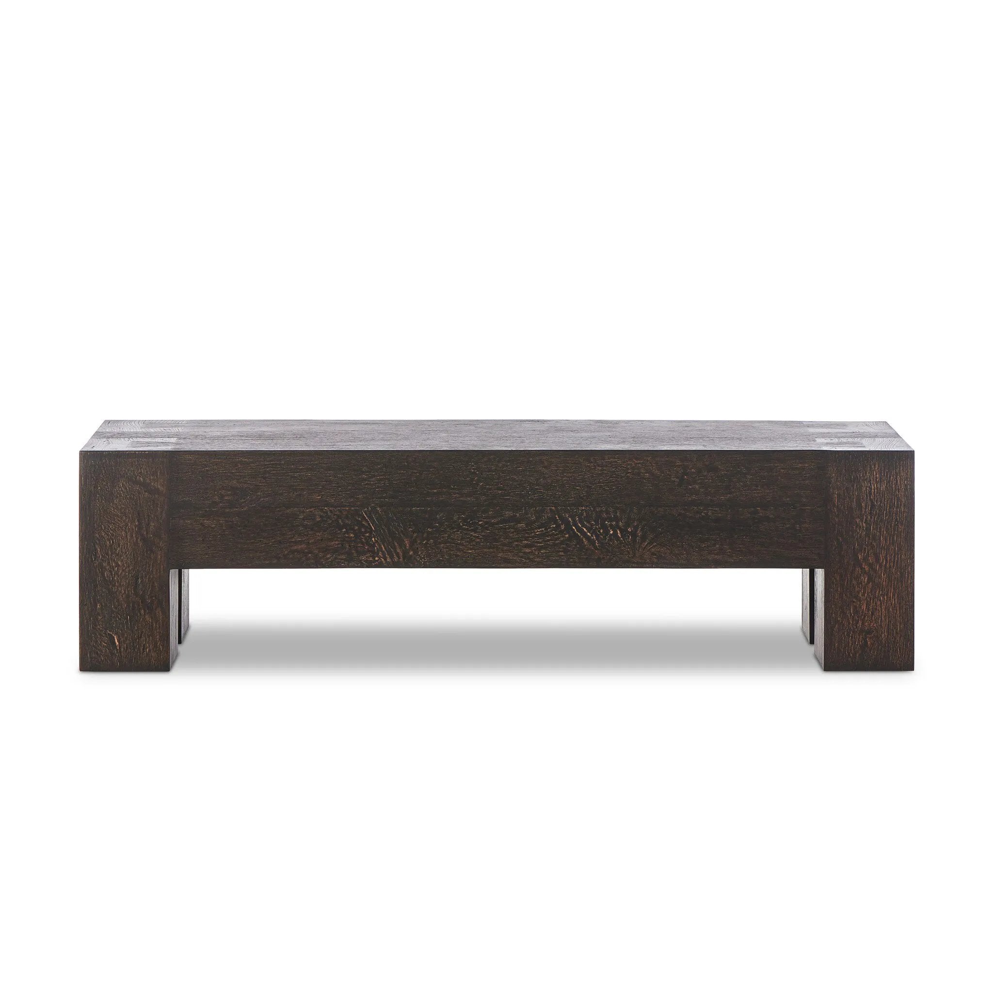 Made from thick-cut oak veneer with a faux rustic finish made to emulate wormwood, with clean Parsons lines, chunky squared legs and dovetail joinery detailing.As lovers of natural materials at Amethyst, we love the warm modern inspired Abaso Accent Bench - Ebony Rustic Wormwood Oak. Amethyst Home provides interior design, new home construction design consulting, vintage area rugs, and lighting in the San Diego metro area.