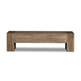 Made from thick-cut oak veneer with a faux rustic finish made to emulate wormwood, with clean Parsons lines, chunky squared legs and dovetail joinery detailing.As enthusiasts of organic modern materials at Amethyst, we love the optimistic inspired Abaso Accent Bench - Rustic Wormwood Oak. Amethyst Home provides interior design, new home construction design consulting, vintage area rugs, and lighting in the Houston metro area.
