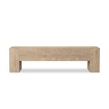 Made from thick-cut oak veneer with a faux rustic finish made to emulate wormwood, with clean Parsons lines, chunky squared legs and dovetail joinery detailing.As fans of organic modern aesthetics at Amethyst, we love the warm modern inspired Abaso Accent Bench - Whitewash Rustic Wormwood Oak. Amethyst Home provides interior design, new home construction design consulting, vintage area rugs, and lighting in the Charlotte metro area.