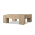 Made from thick-cut oak veneer with a faux rustic finish made to emulate wormwood oak, this low, large-scale coffee table features chunky squared legs and dovetail joinery detailing.As fans of organic modern materials at Amethyst, we love the nature inspired Abaso Coffee Table - Whitewash Rustic Wormwood Oak. Amethyst Home provides interior design, new home construction design consulting, vintage area rugs, and lighting in the Boston metro area.