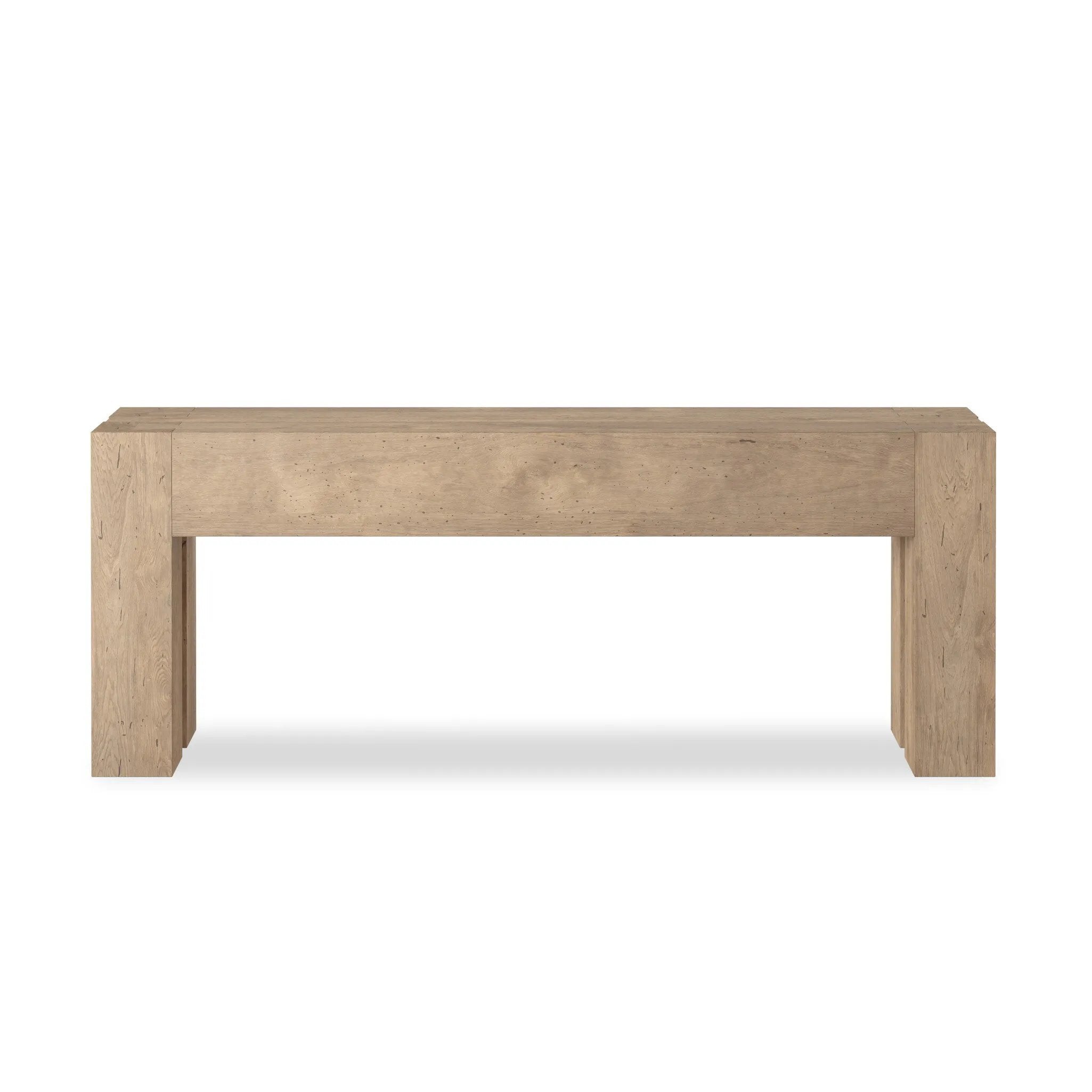 Made from thick-cut oak veneer with a faux rustic finish made to emulate wormwood, this large-scale console table features chunky squared legs and dovetail joinery detailing.As lovers of modern design at Amethyst, we love the designer inspired Abaso Console Table - Whitewash Rustic Wormwood Oak. Amethyst Home provides interior design, new home construction design consulting, vintage area rugs, and lighting in the Salt Lake City metro area.