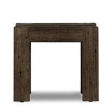 Made from thick-cut oak veneer with a faux rustic finish made to emulate wormwood, this end table features chunky squared legs and dovetail joinery detailing.As fans of modern design at Amethyst, we love the designer inspired Abaso End Table - Ebony Rustic Wormwood Oak. Amethyst Home provides interior design, new home construction design consulting, vintage area rugs, and lighting in the Salt Lake City metro area.