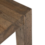 Made from thick-cut oak veneer with a faux rustic finish made to emulate wormwood, this end table features chunky squared legs and dovetail joinery detailing.As lovers of wabi sabi materials at Amethyst, we love the warm modern inspired Abaso End Table - Rustic Wormwood Oak. Amethyst Home provides interior design, new home construction design consulting, vintage area rugs, and lighting in the Charlotte metro area.